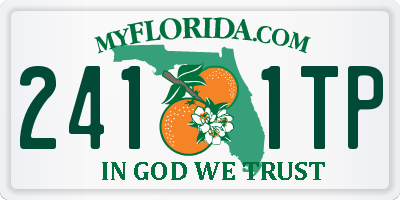 FL license plate 2411TP