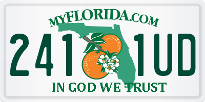 FL license plate 2411UD