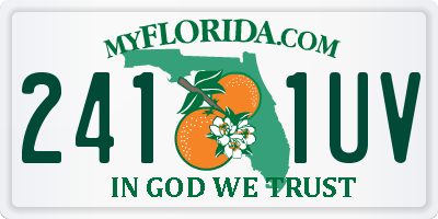 FL license plate 2411UV