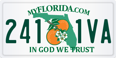 FL license plate 2411VA