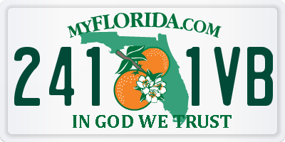 FL license plate 2411VB