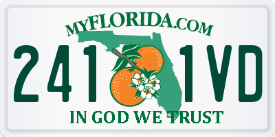 FL license plate 2411VD
