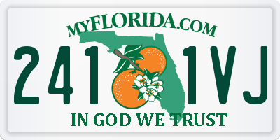 FL license plate 2411VJ