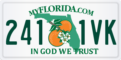 FL license plate 2411VK