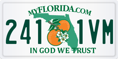 FL license plate 2411VM