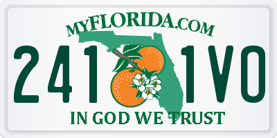 FL license plate 2411VO