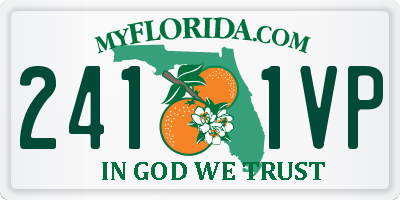 FL license plate 2411VP