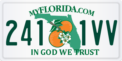 FL license plate 2411VV