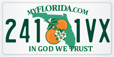 FL license plate 2411VX