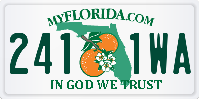 FL license plate 2411WA