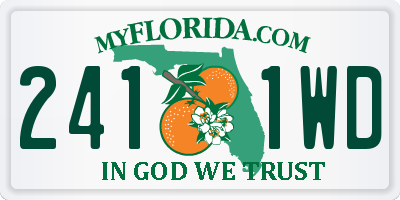 FL license plate 2411WD