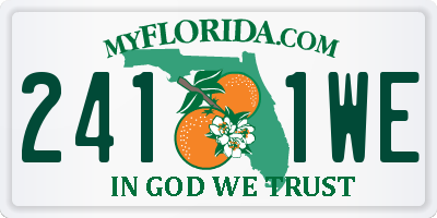 FL license plate 2411WE