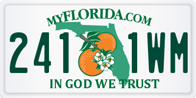 FL license plate 2411WM