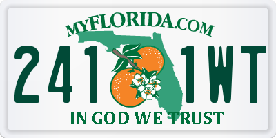 FL license plate 2411WT
