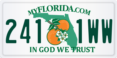 FL license plate 2411WW