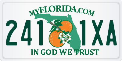 FL license plate 2411XA