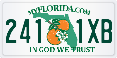 FL license plate 2411XB