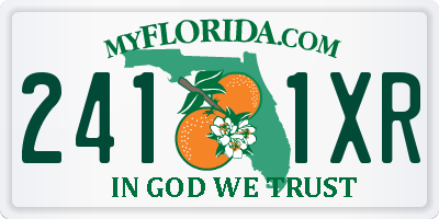 FL license plate 2411XR
