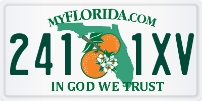 FL license plate 2411XV