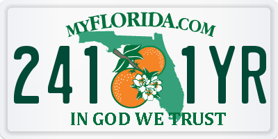 FL license plate 2411YR