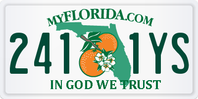 FL license plate 2411YS