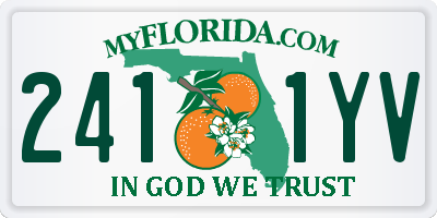 FL license plate 2411YV