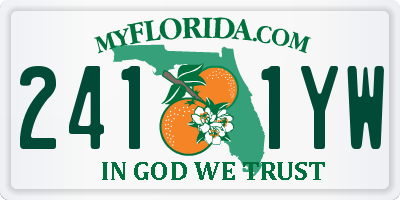 FL license plate 2411YW