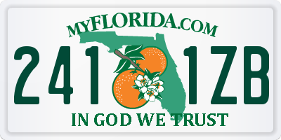 FL license plate 2411ZB