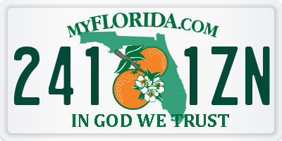 FL license plate 2411ZN