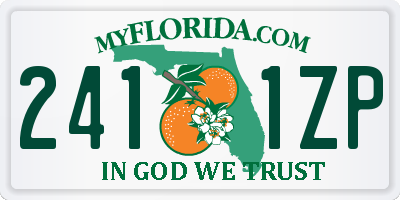 FL license plate 2411ZP