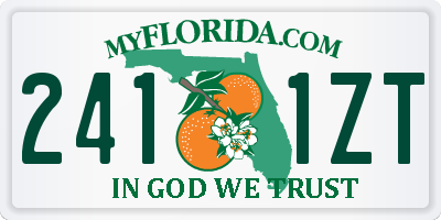 FL license plate 2411ZT