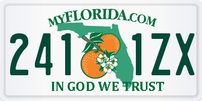 FL license plate 2411ZX