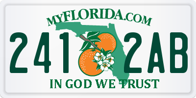 FL license plate 2412AB