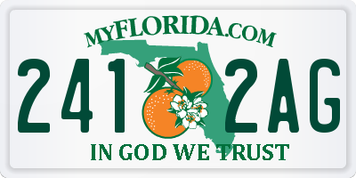 FL license plate 2412AG