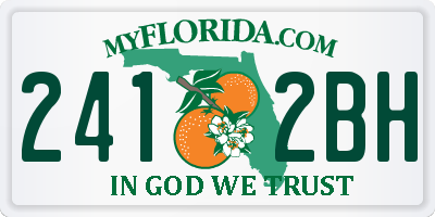 FL license plate 2412BH