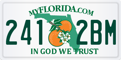 FL license plate 2412BM