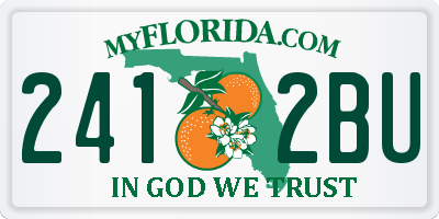 FL license plate 2412BU