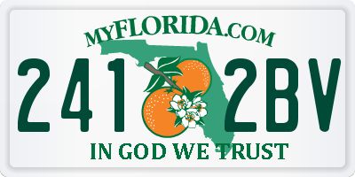 FL license plate 2412BV