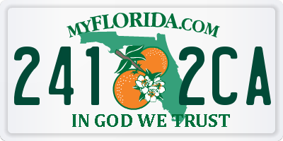 FL license plate 2412CA