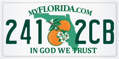FL license plate 2412CB