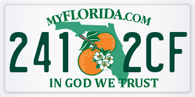 FL license plate 2412CF