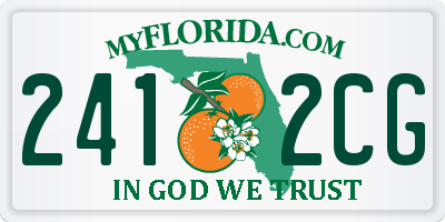 FL license plate 2412CG