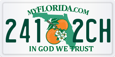 FL license plate 2412CH