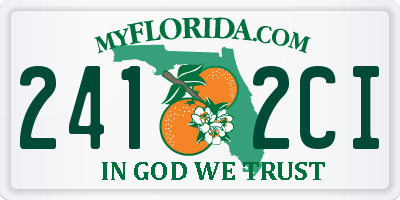 FL license plate 2412CI