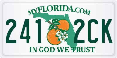 FL license plate 2412CK