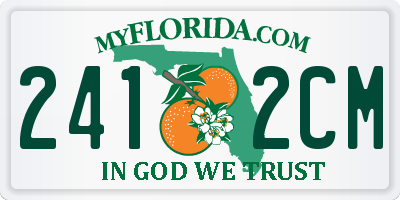 FL license plate 2412CM