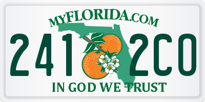 FL license plate 2412CO