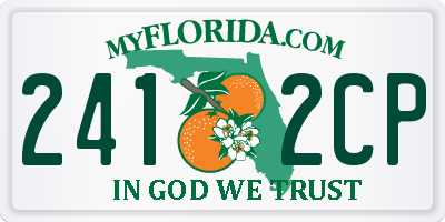 FL license plate 2412CP
