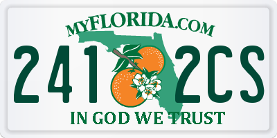FL license plate 2412CS