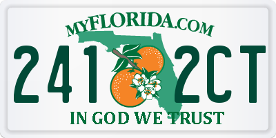 FL license plate 2412CT
